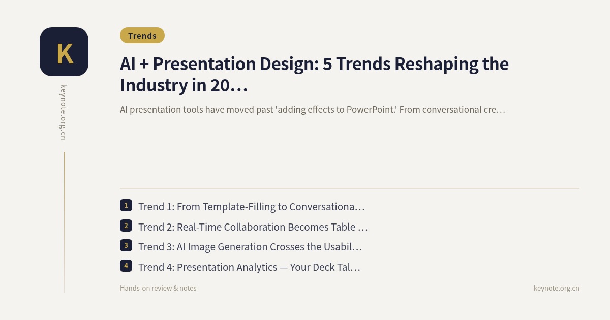 AI + Presentation Design: 5 Trends Reshaping the Industry in 2026