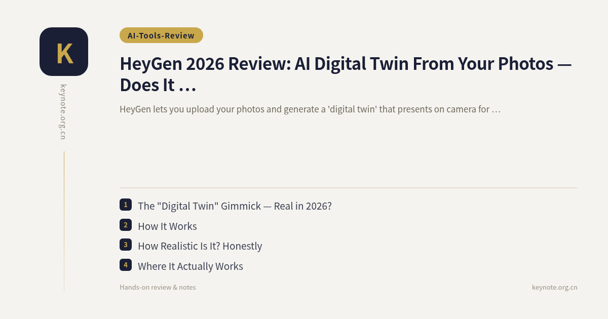 HeyGen 2026 Review: AI Digital Twin From Your Photos — Does It Actually Work?