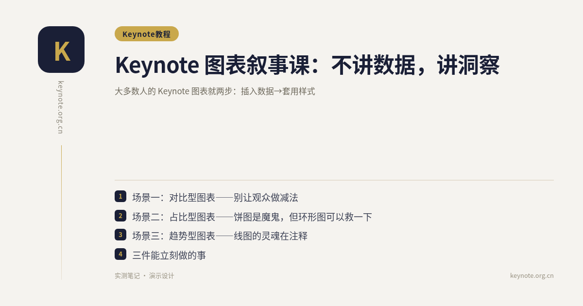 Keynote 图表叙事课：不讲数据，讲洞察