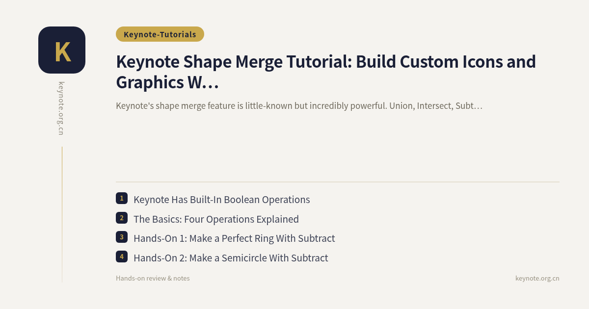 Keynote Shape Merge Tutorial: Build Custom Icons and Graphics Without Photoshop