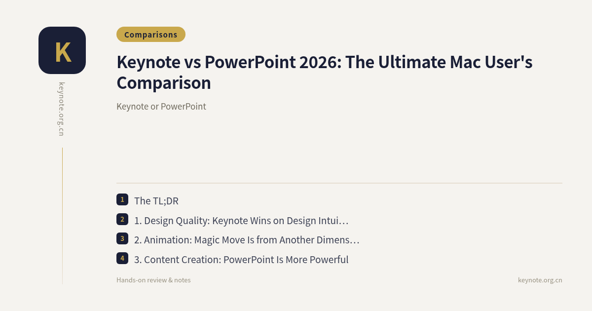 Keynote vs PowerPoint 2026: The Ultimate Mac User's Comparison