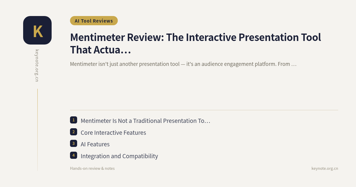 Mentimeter Review: The Interactive Presentation Tool That Actually Engages Audiences