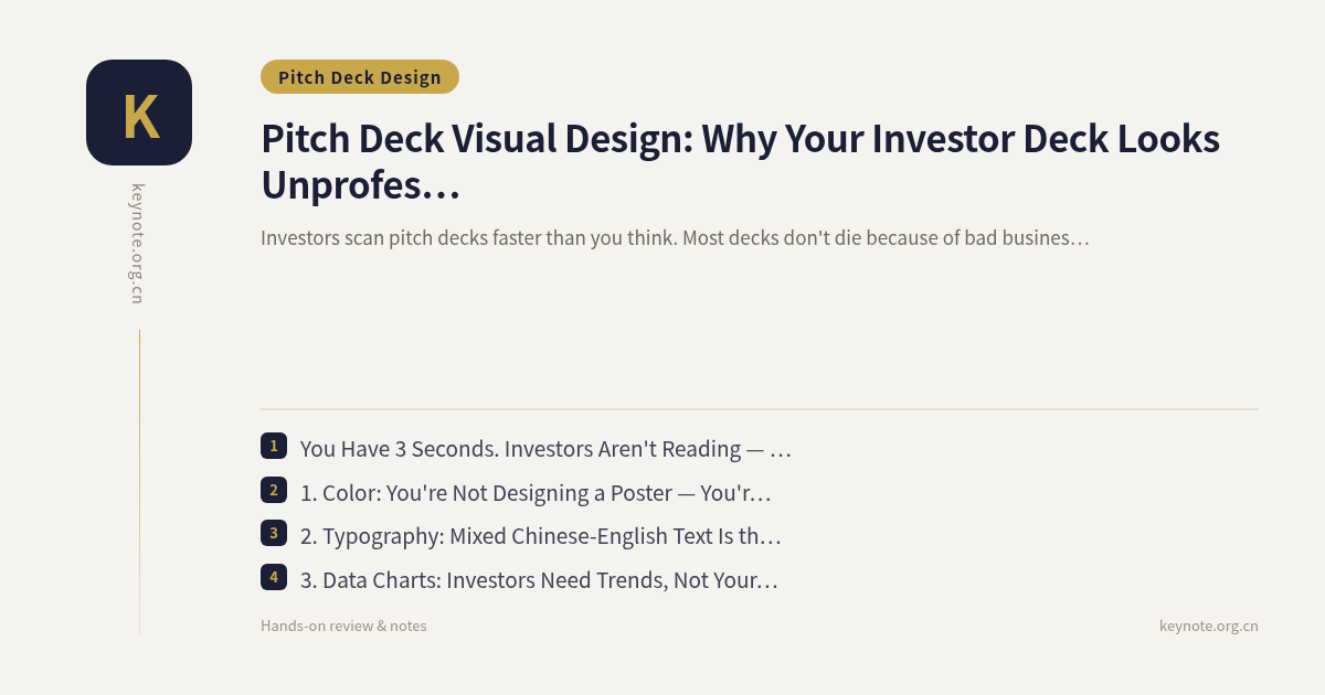 Pitch Deck Visual Design: Why Your Investor Deck Looks Unprofessional