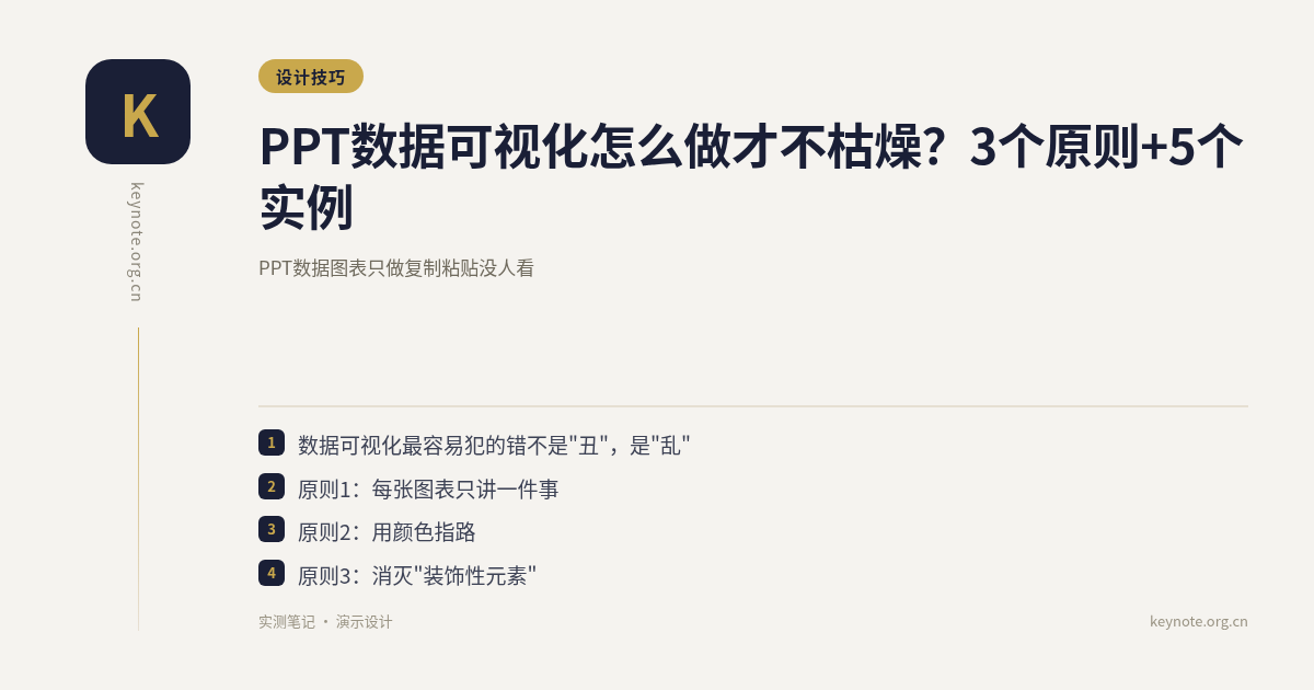 PPT数据可视化怎么做才不枯燥？3个原则+5个实例