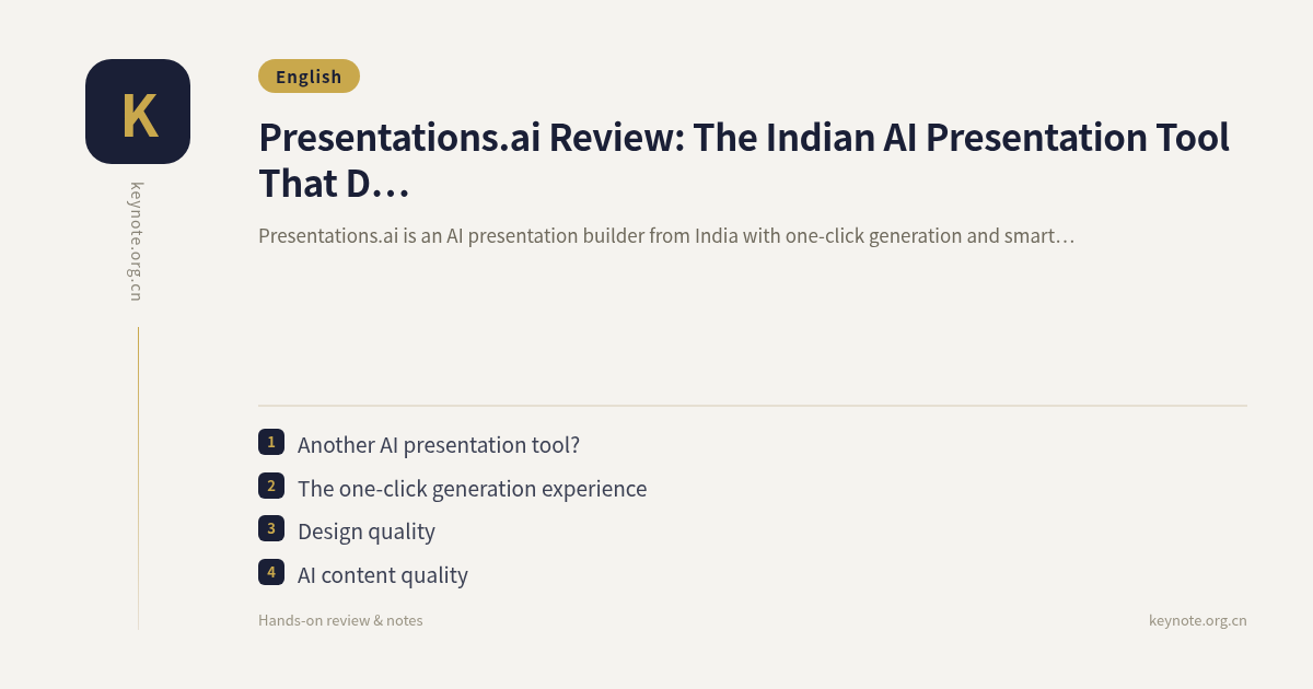 Presentations.ai Review: The Indian AI Presentation Tool That Deserves a Look