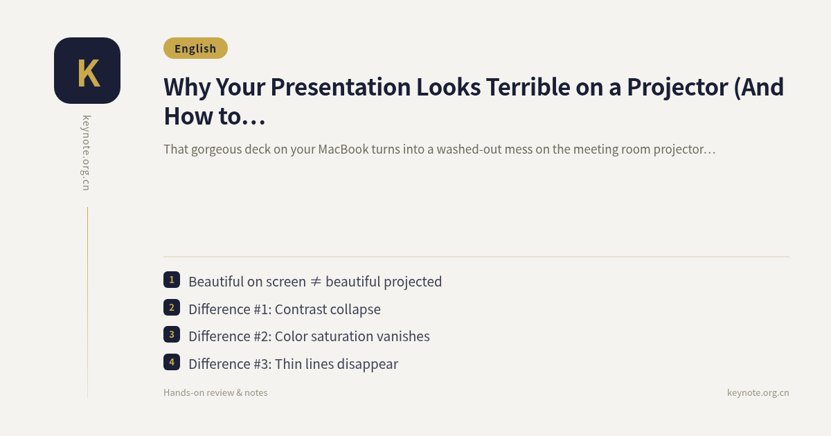 Why Your Presentation Looks Terrible on a Projector (And How to Fix It)